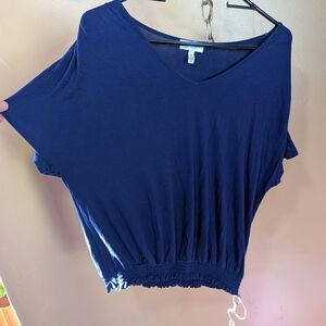 Jessica Simpson Deep Blue V-Neck Blouse